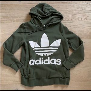 Olive Green Adidas Hoodie Small